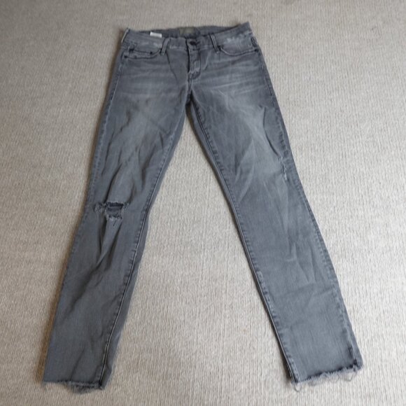 Mother Womens Jeans 28 Gray Looker Ankle Fray Made in USA - Picture 1 of 13